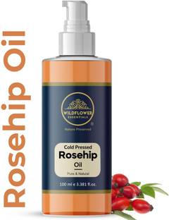 Wildflower essentials 100% Pure & Natural Rosehip Oil Hydrates & Moisturizer Dry Itchy Skin