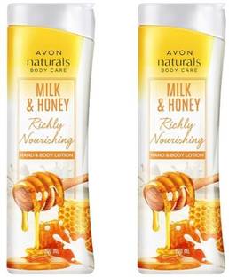Avon Naturals Milk and Honey Hand and Body Lotion (200 ML Each Bottle)