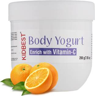 HealthBest Kidbest Body Yogurt for Kids | SPF-15 | L-Glutathione, Vitamin-C, Kojic Acid, Vitamin-E | Normal Skin, Sensitive Skin & Dry Skin