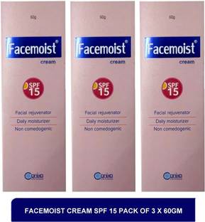FACEMOIST cream SPF 15 - best moisturizer for face(pack of 3)60g