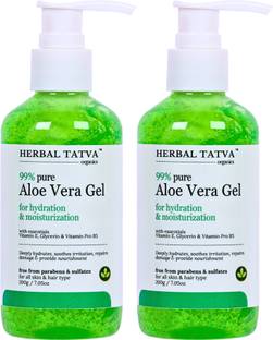Herbal Tatva 99% Pure Aloe Vera Gel with Vitamin B5 For Skin & Hair | Hydrates & Moisturizes