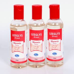 Leeford Glycerin with rose water (Pack of 3 x 125 gm)
