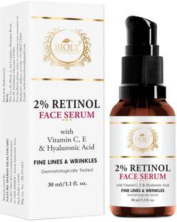 Bioly 2% Retinol Face Serum with Vitamin C, E & Hyaluronic Acid For Fine Lines and Wrinkles