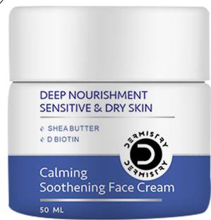 DERMISTRY Sensitive & Dry Skin Deep Hydration Face Cream Shea Butter Hyaluronic Nourishing