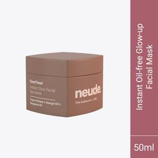 Neude FaceTime Instant Face Mask with Yogurt,Orange Oil for Pore-Smooth,De-tanned Skin