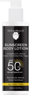 UrbanMooch SPF 50 PA+++Sunscreen Body Lotion | Niacinamide & Retinol | UVA & UVB Protection