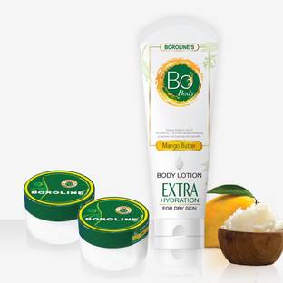 BOROLINE Bo Body Lotion 100 ml With Mango Butter + Antiseptic Cream 40 gm X 2