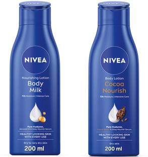 NIVEA BODY MILK BODY LOTION 200 ML & COCOA NOURISH BODY LOTION 200 ML