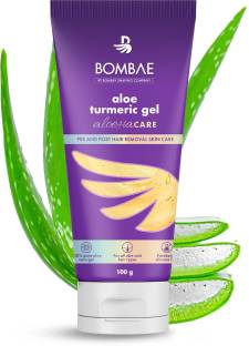 BOMBAY SHAVING COMPANY Aloe Turmeric Gel for Face, Skin, & Hair | 100% Pure Aloe, Turmeric, & Saffron