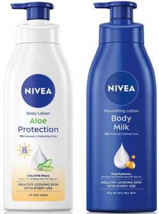NIVEA Aloe Protection & Bodymilk lotion 400ml set of 2