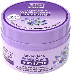 Bryan & Candy Lavender & Vanilla Body Butter | Ph5.5 Skin Friendly | 72hrs Moisturization