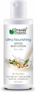 Dravida Organics Ultra Nourishing Body Lotion for Dry Skin with Almond Oil & Vitamin E