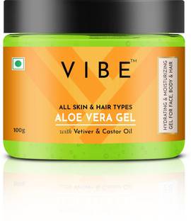 VIBE All Natural and Pure Aloe Vera Gel | Aloe Vera Gel for All type Skin & Hair Types