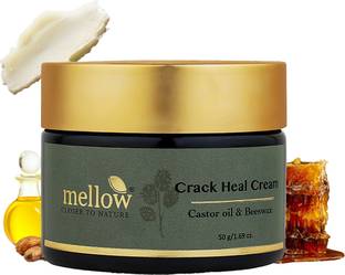 mellow Crack Heal Cream ( with Beeswax, Til and Arandi Oil for Healing and Softening Cracked Heels ) - Heals Cracks extra beautifully
