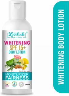 Lovelook Whitening Body Lotion SPF 15 + Moisturiser Fairness Cream for Face, Hand & Body