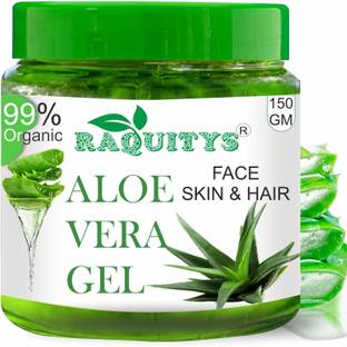 RAQUITYS 99% Pure Aloe Vera Gel - Ultimate for Skin and Hair - No Parabens, Silicones.