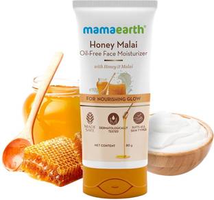 Mamaearth Honey Malai Oil-Free Face Moisturizer for Nourishing Glow