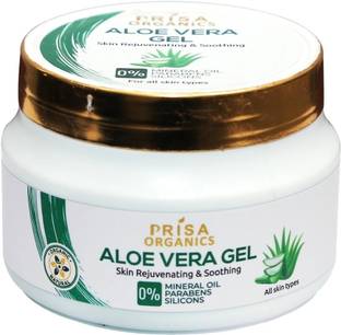 PRISA ORGANICS 100% Organic Aloe Vera Gel For Skin Acne, Scars, Dark spots Face & Hair Care