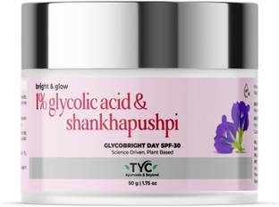 Tyc Ayurveda Glycobright Day SPF-30 Face Cream For Bright &Glowing Skin, Plant-Based