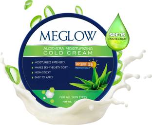 meglow Aloe Vera Cold Cream Deep Moisturization SPF 15 Nourishing Care for Dry Skin
