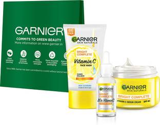 GARNIER Vitamin C Regime Pack (Facewash 150g + Serum 30 ml + SPF 40, 45g)