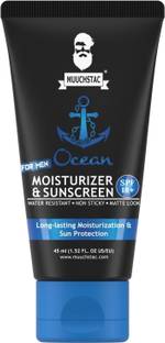 MUUCHSTAC Men’s Ocean Moisturizer & Sunscreen Matte Look Cream with Turmeric & Aloe Vera