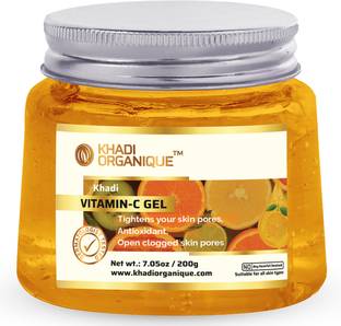 khadi ORGANIQUE Vitamin C Massage Gel For Tightens Your Pors Skin Moisturizer for Face&Body