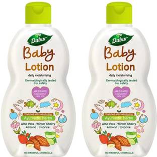 Dabur Baby Lotion 200ml For Baby's Sensitive Skin With No Harmful Chemicals