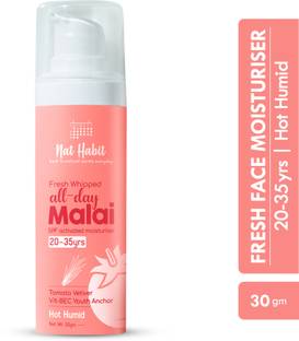 Nat Habit Fresh Whipped Tomato Rosehip Face Malai Summer Moisturizer For Sun Protection