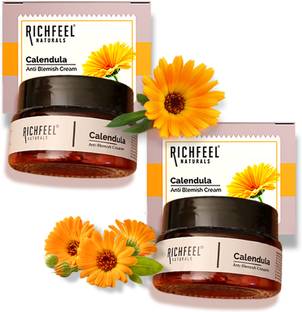 RICHFEEL Calendula Anti Blemish Cream|Clinically Potent Echinacea|50 g (Packof2)