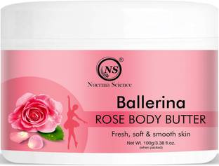 Nuerma Science Ballerina Rose Body Butter with Vitamin E Oil for Intense Moisturization of Skin