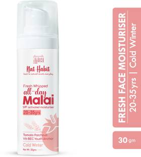 Nat Habit Fresh Malai Face Cream Tomato Patchouli Vitamin B E C |Raw Milk And Washed Ghee