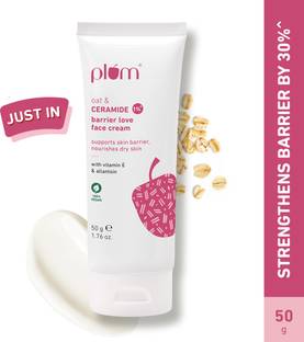 Plum 1% Ceramide & Oat Barrier Love Face Moisturizer Cream|Strengthens & Nourishes