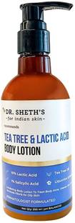 Dr. Sheth's Tea Tree & Lactic Acid Body Lotion, Helps to Reduce Body Acne