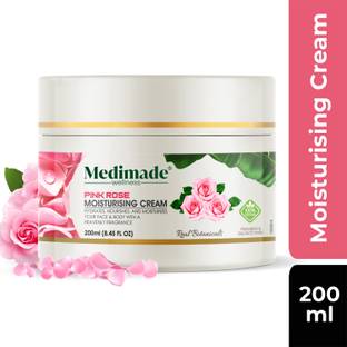 Medimade Pink Rose Moisturising Cream Wholesome Nourishment For Your Skin Relieve Skin Stress & Irritation 200 Ml