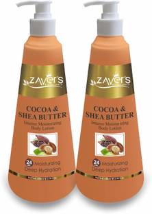 Zavers Cocoa & Shea Butter Body Lotion (Pack of 2)