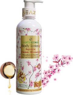 Earthgenix Japanese Cherry Blossom + Macadamia Nut Oil Body Lotion 500ml, For Anti-Wrinkle