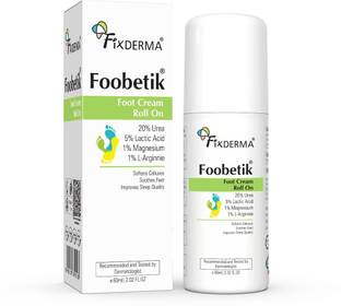 Fixderma Foobetik 20% Urea Foot Roll On For Cracked Heels with 5% Lactic Acid -60ml