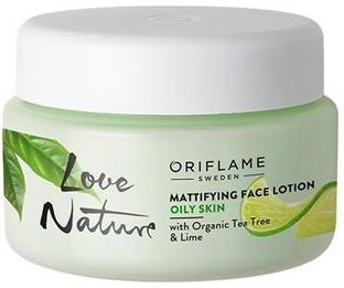 Oriflame LOVE NATURE MATTIFYING FACE LOTION OILY SKIN WITH ORGANIC TEA TREE & LIME
