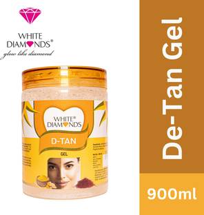 White Diamonds De-Tan Gel – 900ml | Cooling Tan Removal Gel for Bright & Even Skin Tone