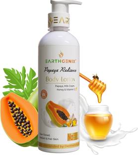 Earthgenix Papaya Radiance Body Lotion With Vitamin E 400+100ml (25% Free)