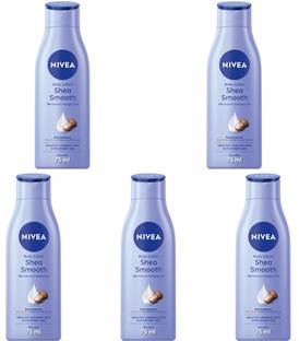 NIVEA SHEA SMOOTH BODY LOTION 75 ML ( PACK OF 5 )