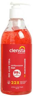 Clensta Red aloe Vera Multipurpose Gel with 1% Niacinamide For Glowing Skin
