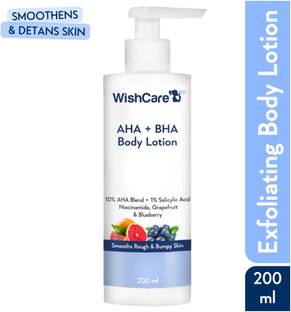 WishCare 10% AHA + 1% BHA Body Lotion - Smooths Rough & Bumpy Skin - With Niacinamide