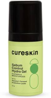 cureskin Sebum Control Hydra Gel: Hydration & Shine Control for Oily Skin with Farnesol