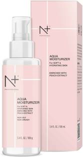 N PLUS Professional AQUA Moisturizer Non-Oily for soft & Hydrating Skin Enriched with Peach Extract, 100gm