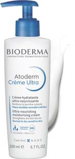 BIODERMA Atoderm Creme Ultra Daily Hydrating Moisturizer, Normal to Dry Skin- Pump Bottle