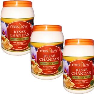 MOSKLIN MAXGLOW KESAR CHANDAN MASSAGE CREAM FOR GLOWING & SMOOTH SKIN PACK OF- 900gm x 3