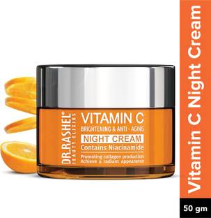 DR.RASHEL Vitamin C Night Cream for Brightening & Anti - Aging Contains Niacinamide to Promote Collagen Production