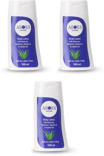 Alloes Pharmaceuticals Body Lotion with Aloevera,Jojoba oil- Pack of 3